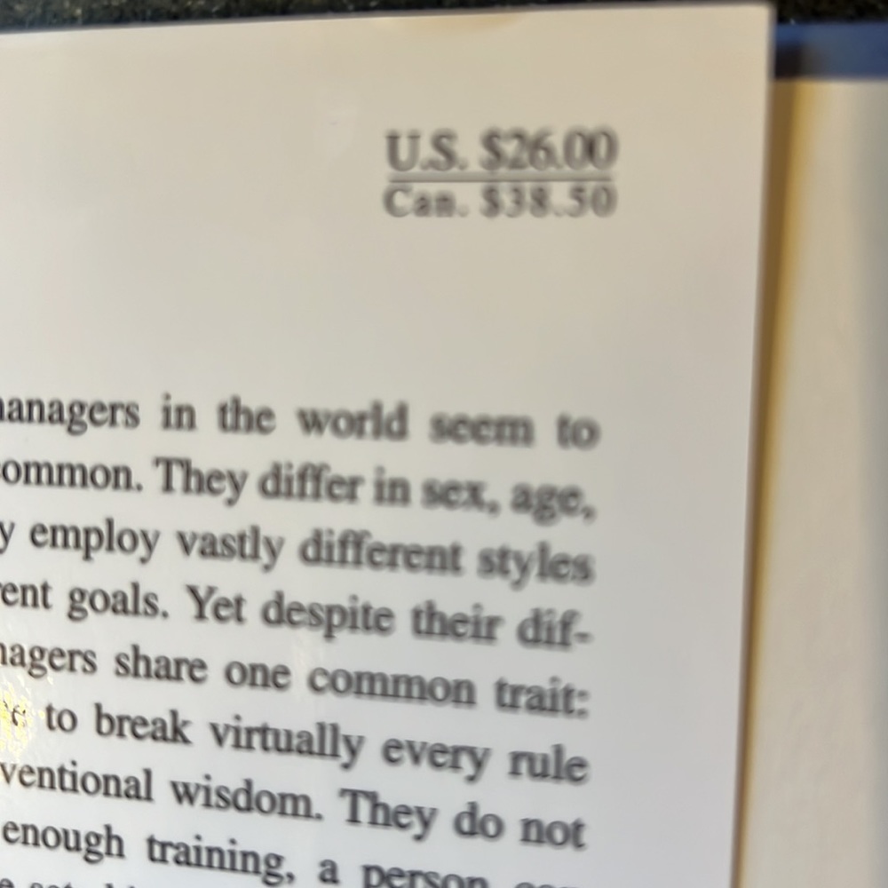 NWT First, Break All The Rules book - Picture 4 of 5